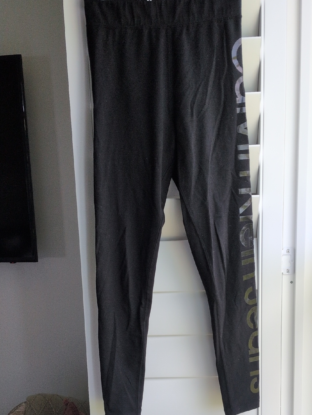 Calvin Klein Black Logo Waistband Leggings